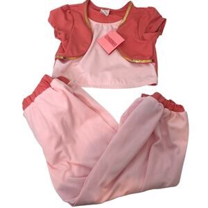 Gymboree NWT Little Girls' Pink Two Piece Genie Halloween Costume Size 3-4